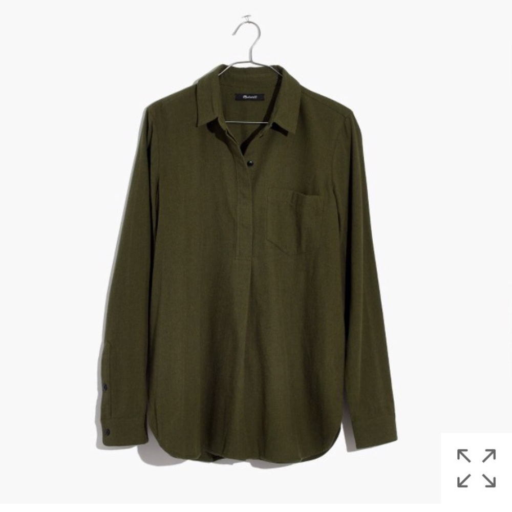 Madewell ex-boyfriend button back flannel